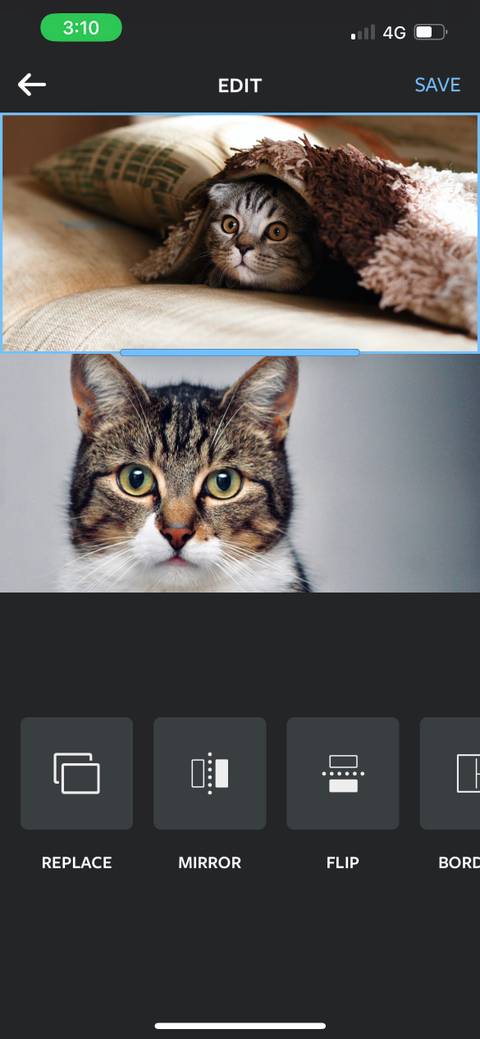 edit combined photo on iphone layout app