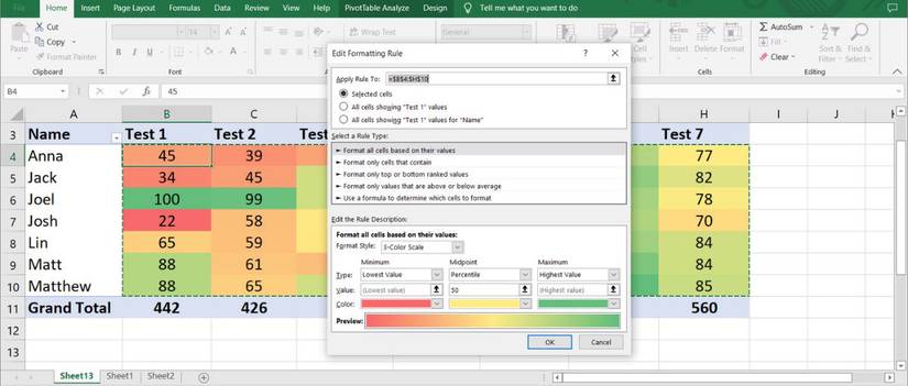How to Create a Heat Map in Excel