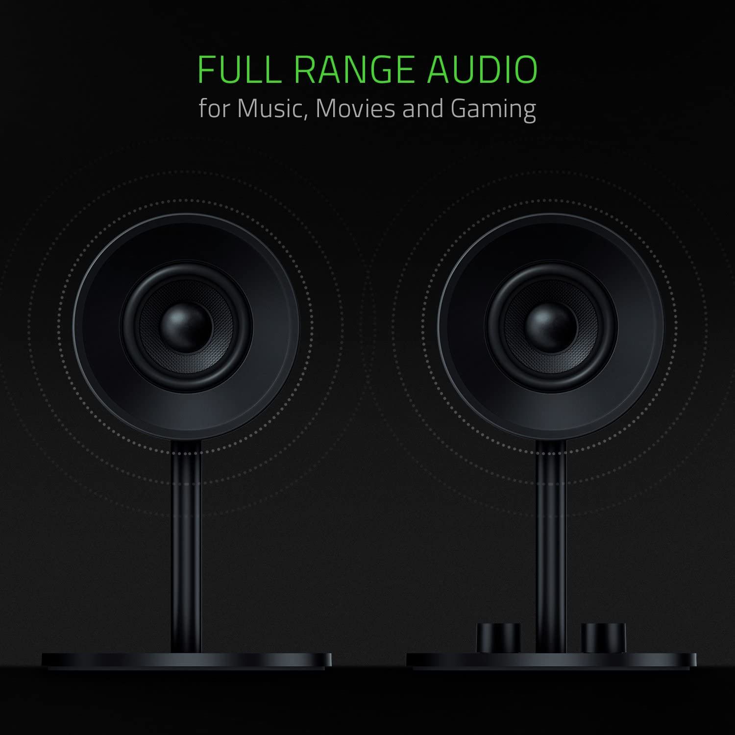 the front of the razer nommo speakers
