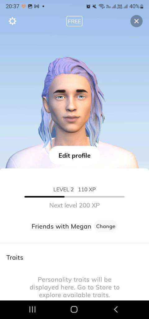 replika chatbot profile and avatar