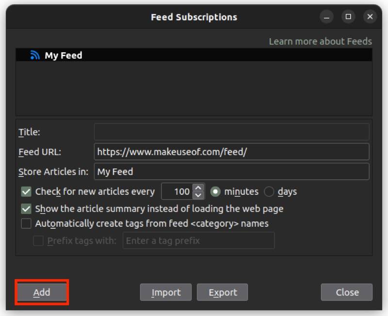 How to Manage RSS Feeds With Mozilla Thunderbird on Linux