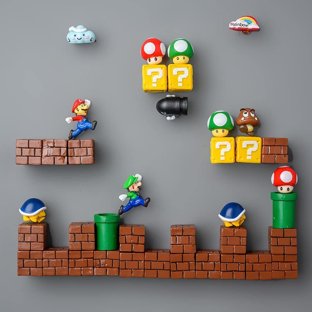 3D Super Mario Fridge Magnets
