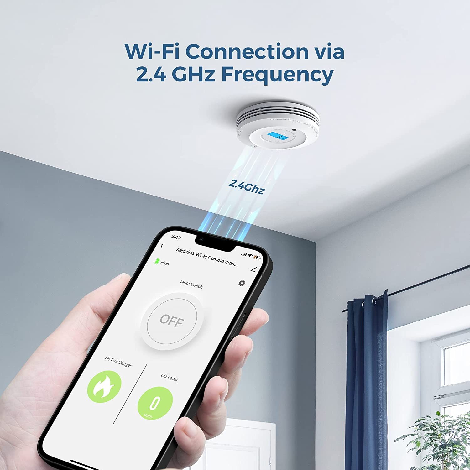 AEGISLINK Wi-Fi Smoke and Carbon Monoxide Detector Wifi
