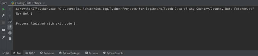 Build a Python Program to Fetch Data About Any Country