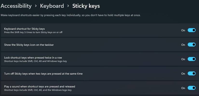 5 Ways to Turn Sticky Keys On or Off on Windows 11