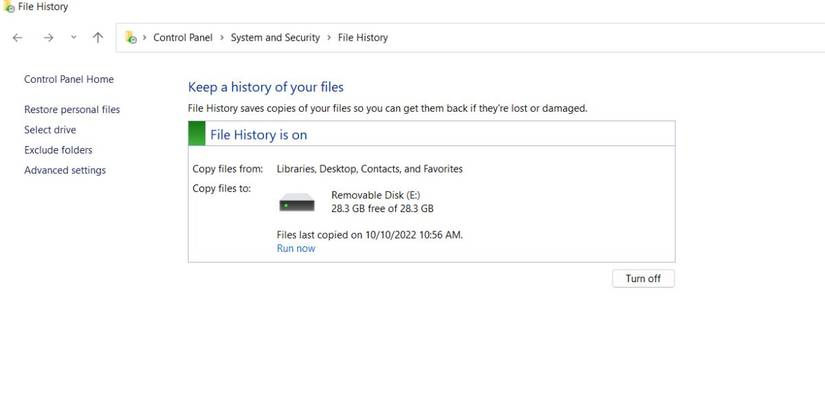 File For History How to Set Up and Use File History on Windows 11
