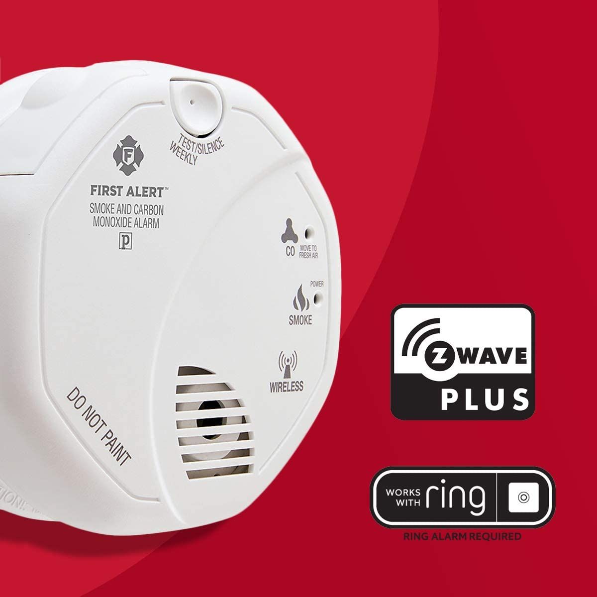 First Alert Z-Wave Smoke Detector & Carbon Monoxide Alarm ring