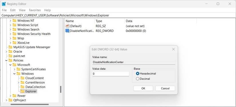 How to Fix the Action Center Not Opening in Windows 11
