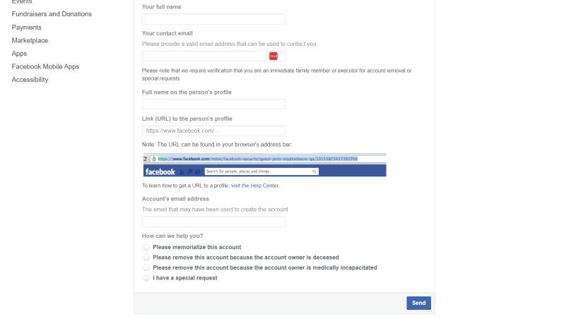 Facebook. Death How to Get a Deceased Family Member's Facebook Account Memorialized or ...