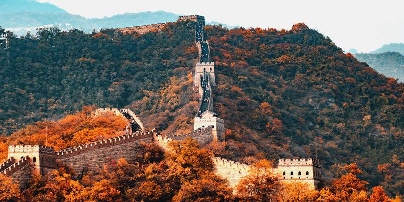a section of the Great Wall of China