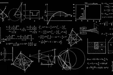 Mathmatical illustrations on Blackboard