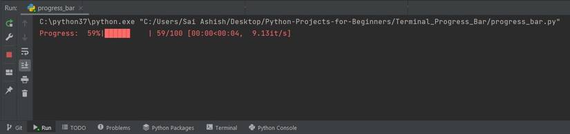 Create a Progress Bar in Python CLI