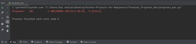 Create a Progress Bar in Python CLI