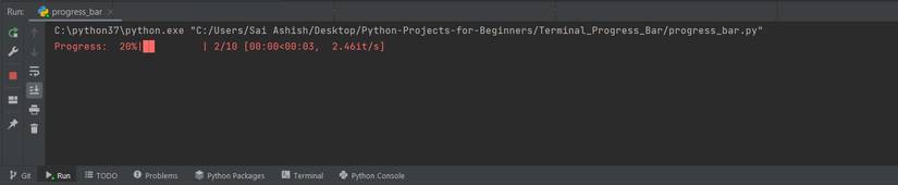 Create a Progress Bar in Python CLI