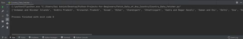 Build a Python Program to Fetch Data About Any Country
