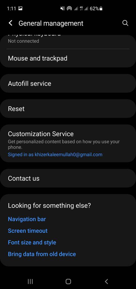 Reset Android device