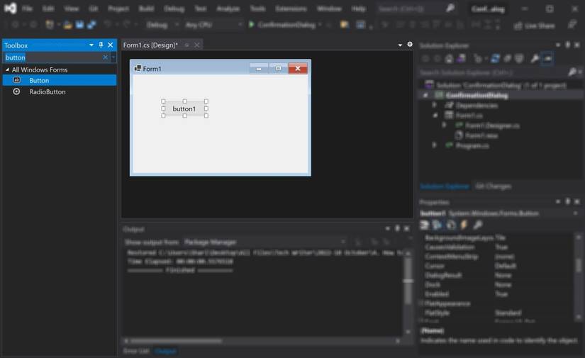 How to Create a Confirmation Dialog Box in a Winforms Application