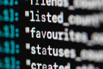 Close-up of computer code