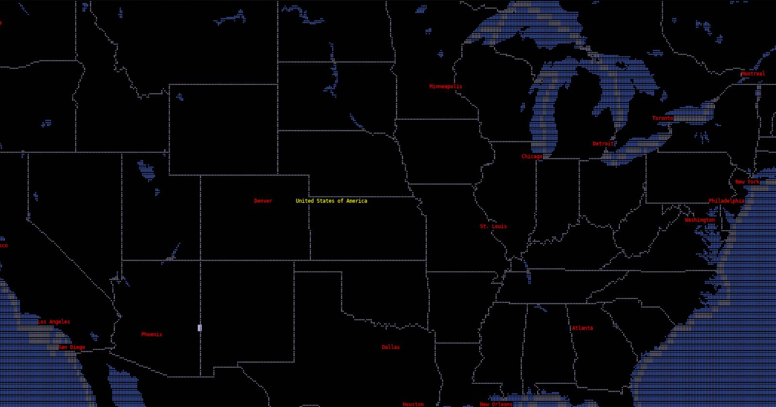 Linux Windows Ios/android Political Map How to View Maps in Your Linux Terminal With MapSCII