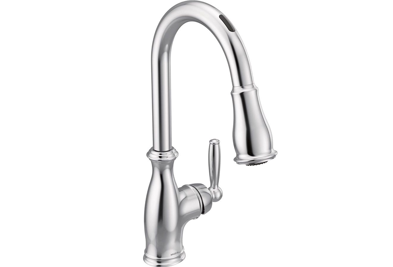 a chrome moen 7185evc brantford smart faucet