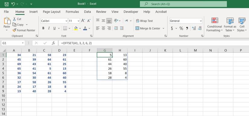 Combination Offset Examples How to Use the OFFSET Function in Excel