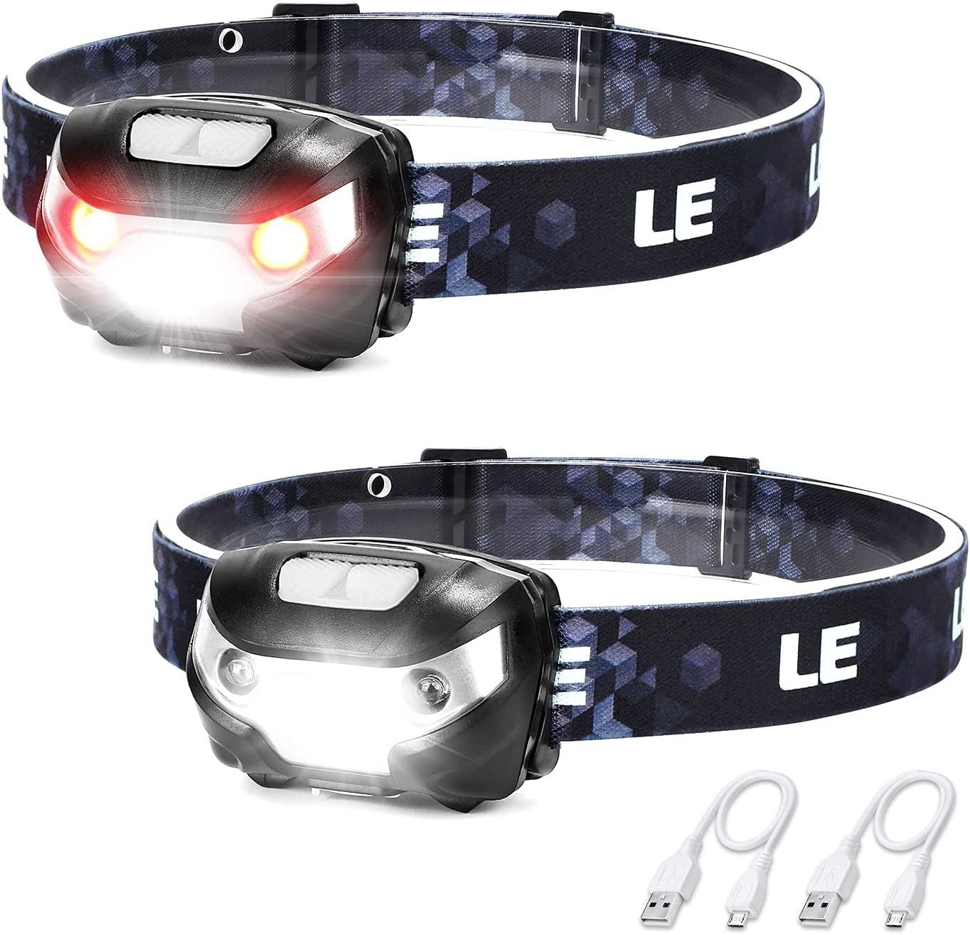 ‎Lighting EVER Rechargeable LED Headlamp