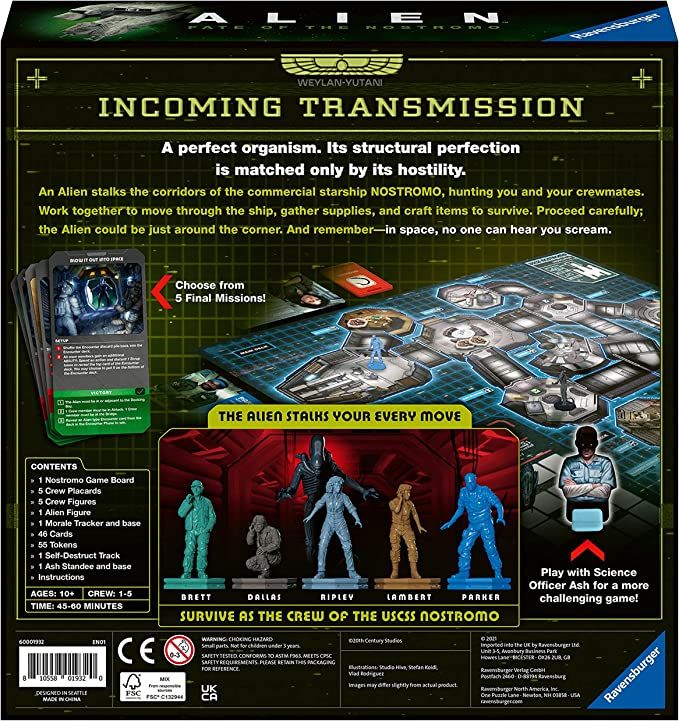 Alien Nostromo box reverse