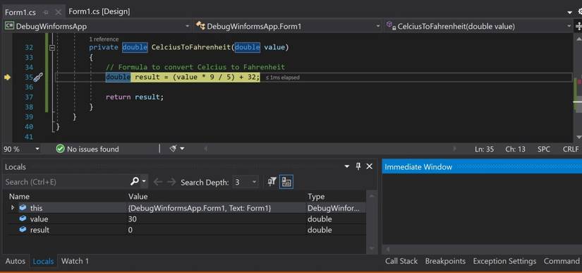 Winforms: The Basics of Debugging Using Visual Studio