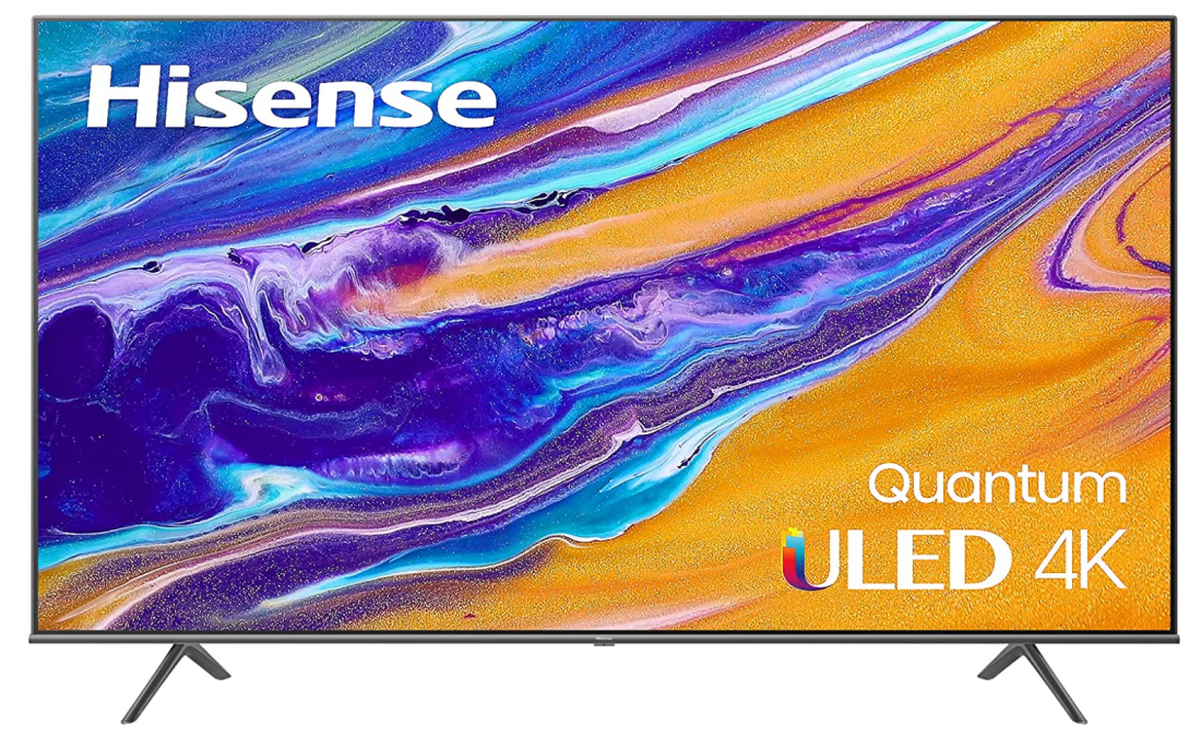 A full shot of a Hisense U6G QLED 75-Inch TV
