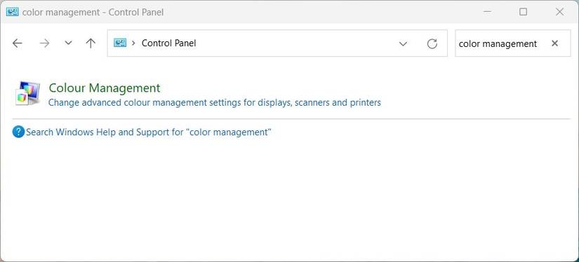 How to Open Color Management in Windows