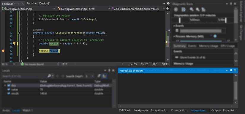 Winforms: The Basics of Debugging Using Visual Studio