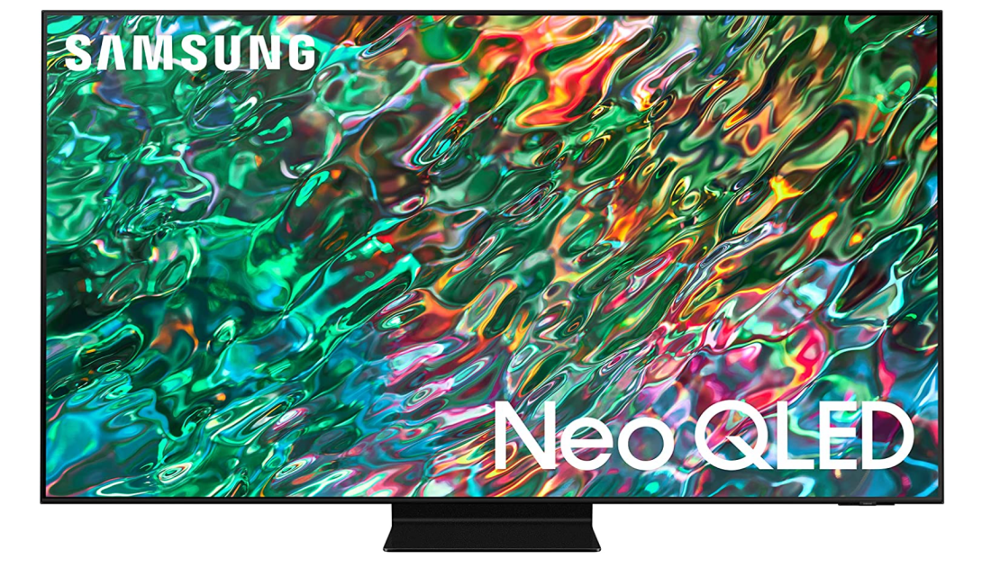 A full shot of a Samsung QN90B Neo QLED 85-Inch TV