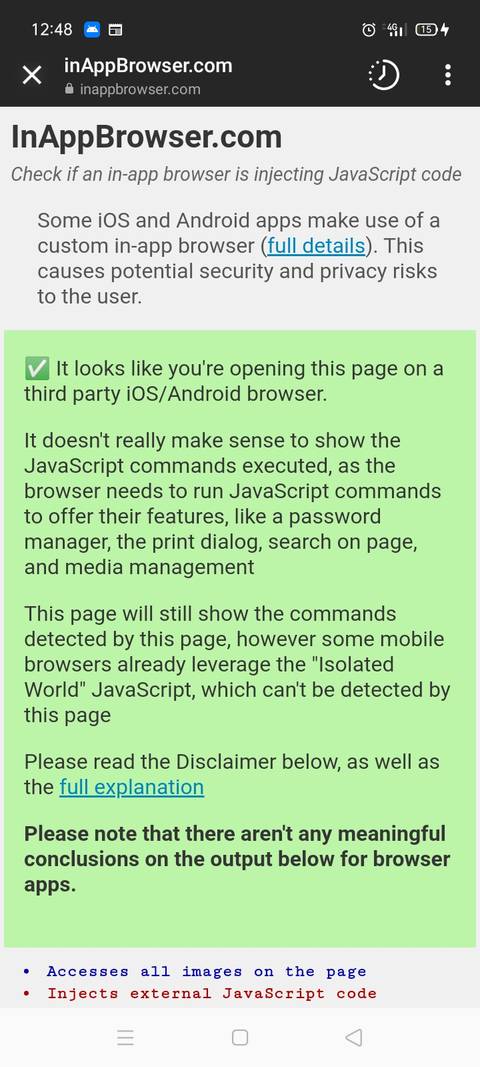 In App Browser Example How to Check if In-App Browsers are Tracking You Using InAppBrowser