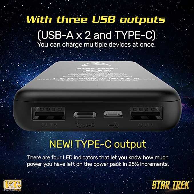Star Trek charger outputs