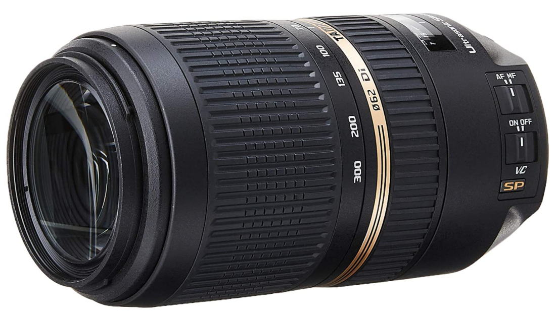 A full shot of a Tamron AF 70-300mm f4.0-5.6 SP Di VC USD XLD for Nikon lens