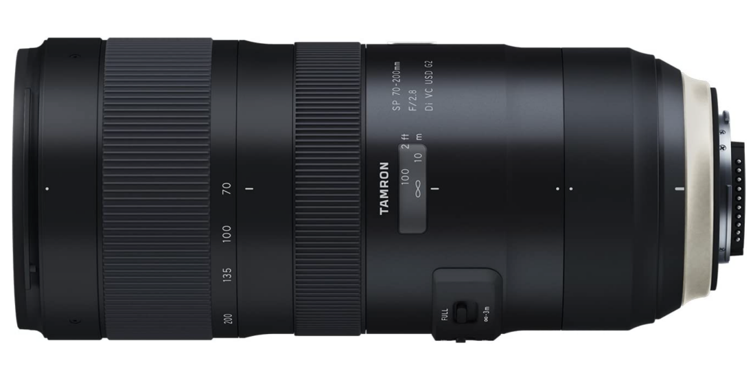 عکس کناری کامل از لنز Tamron SP 70-200mm f2.8 Di VC USD G2