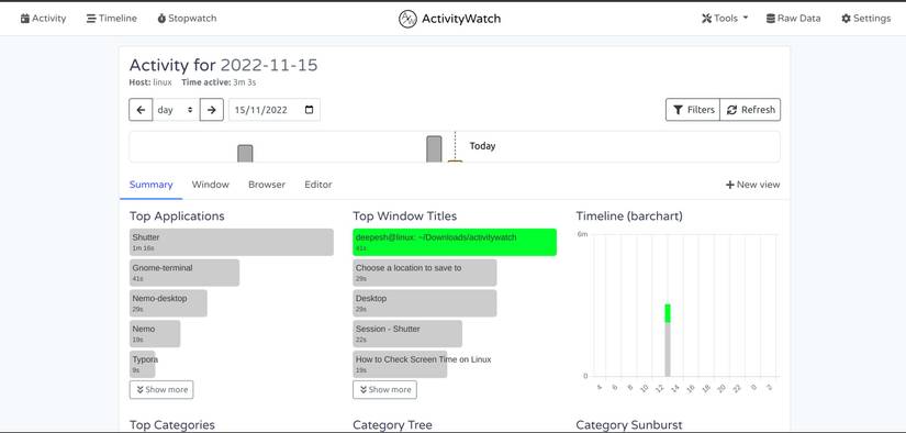 Activity Time Screen How to Track Your Screen Time on Linux With ActivityWatch