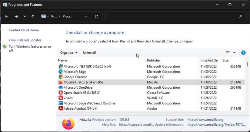 Features Enables Control Panel 5 Ways to Repair the .NET Framework on Windows