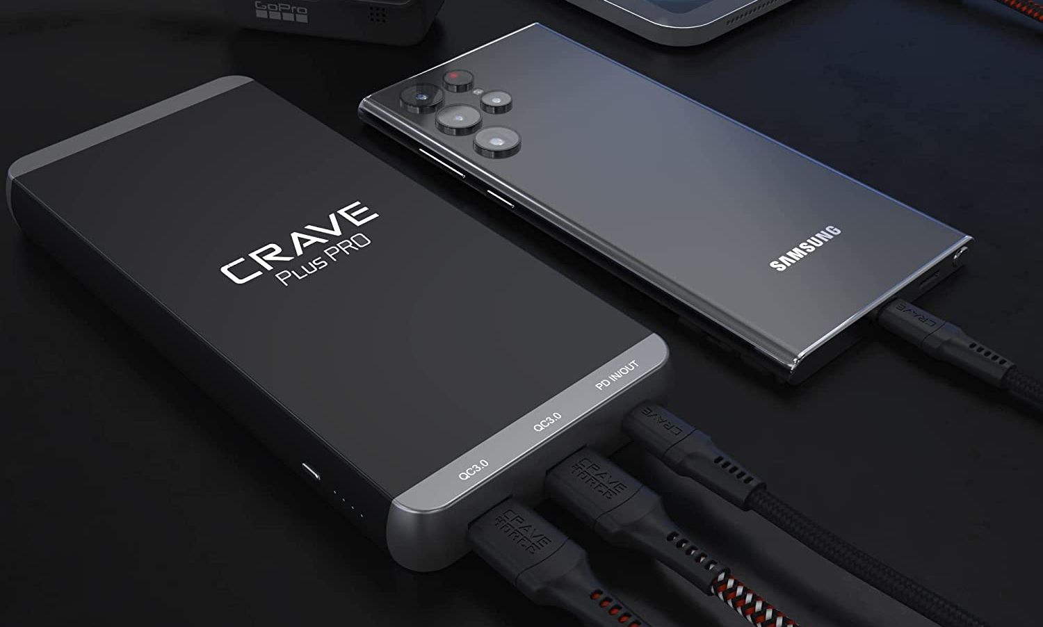crave plus pro alongside a samsung smartphone