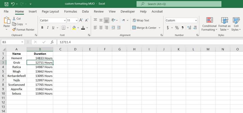 How to Use Custom Formatting in Excel