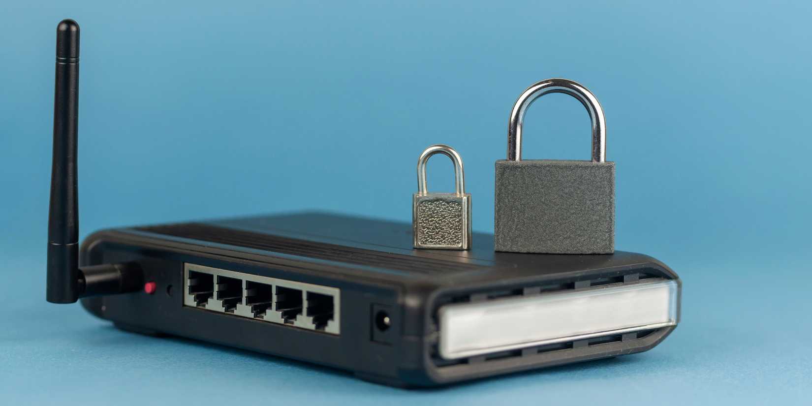 Wi-Fi  router with two physical locks on it