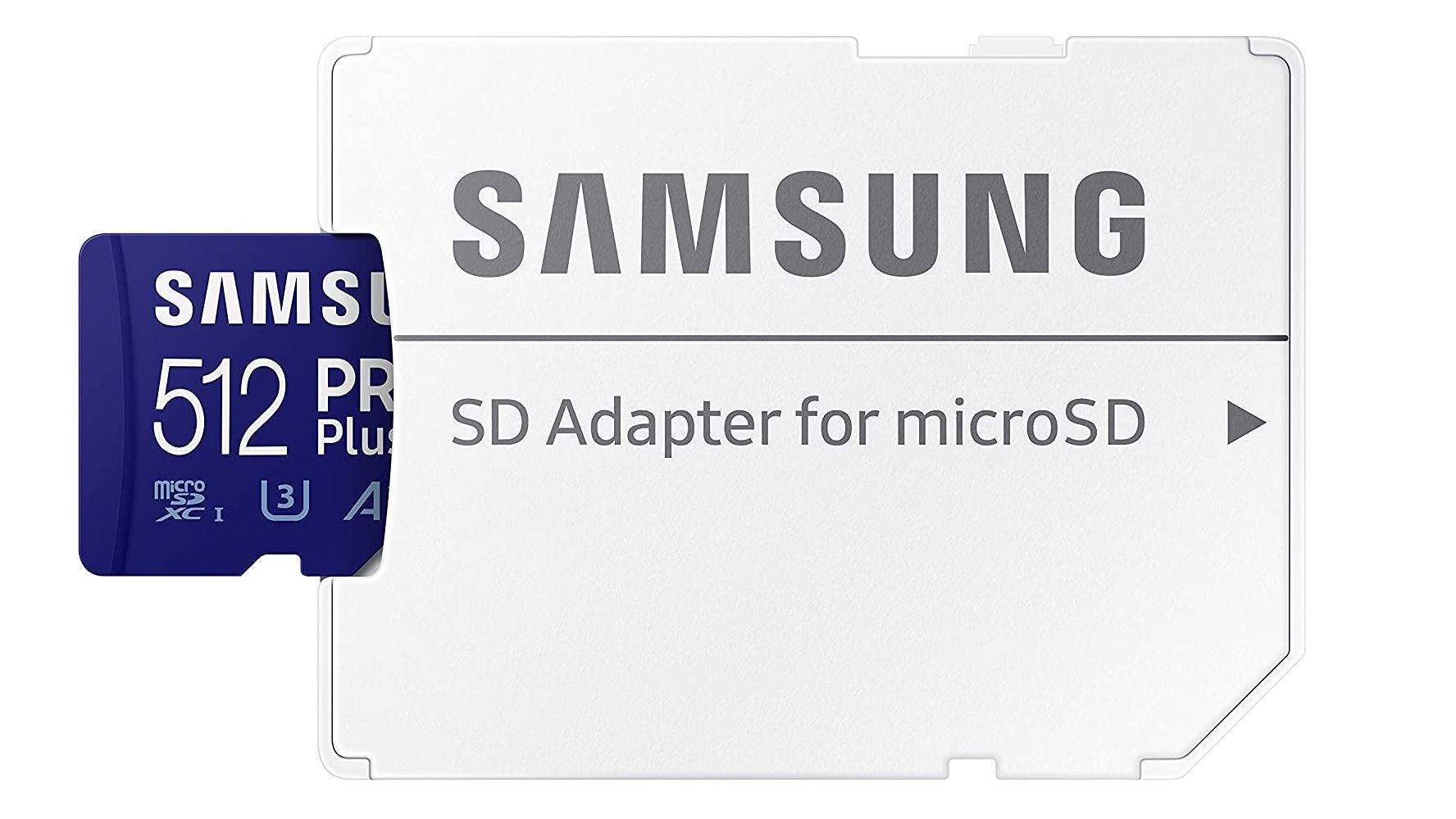 samsung pro plus inserted into a samsung sd adapter