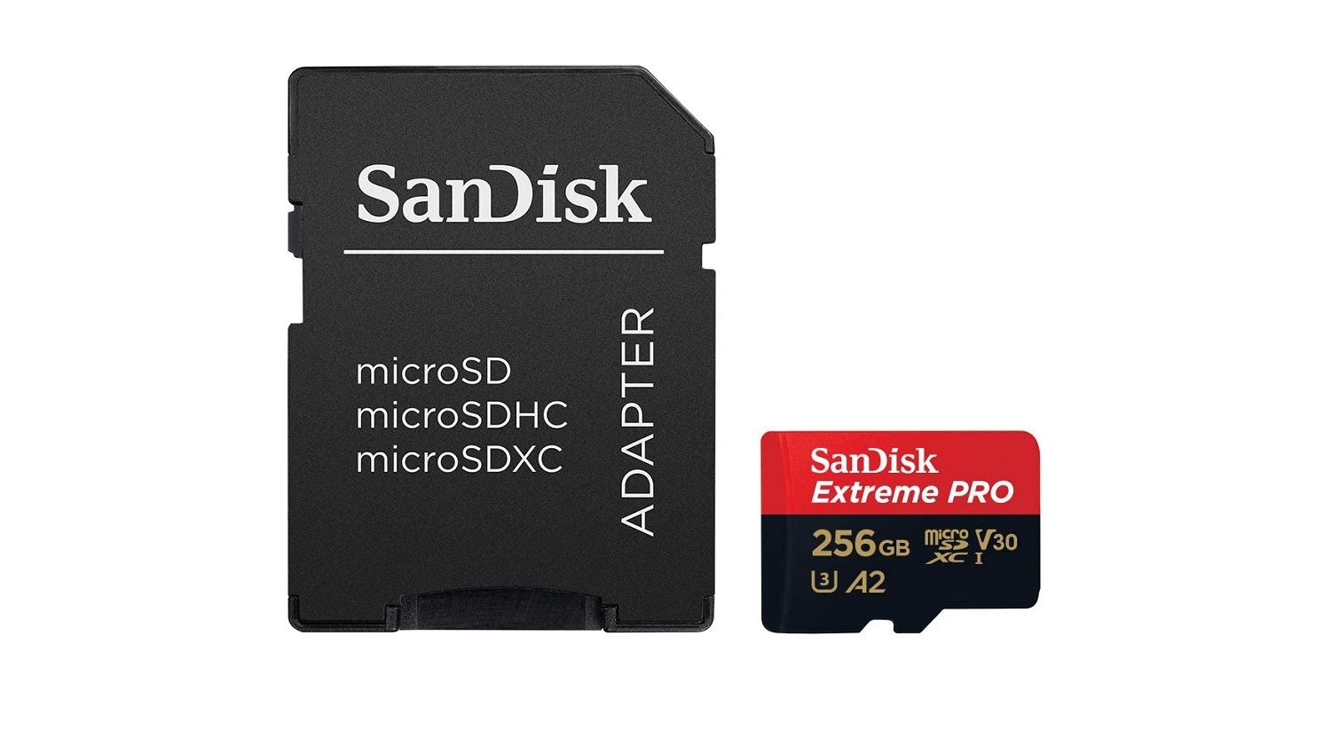 sandisk extreme pro microsd side by side an sd adapter