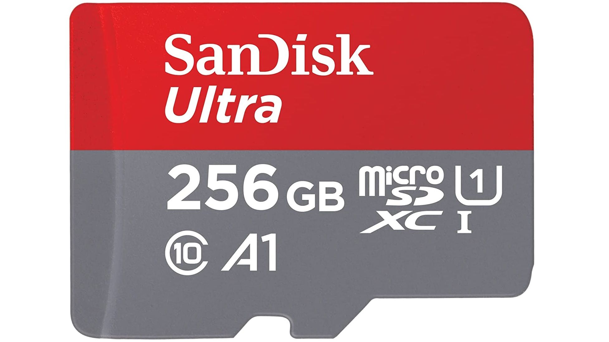 close up view of the sandisk ultra microsd card