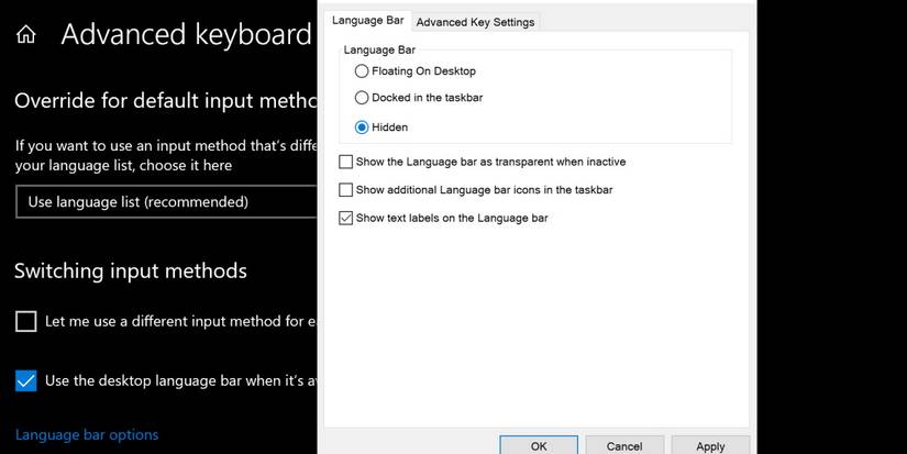Language Side Bar How to Hide the Language Bar From the Windows 11 Taskbar