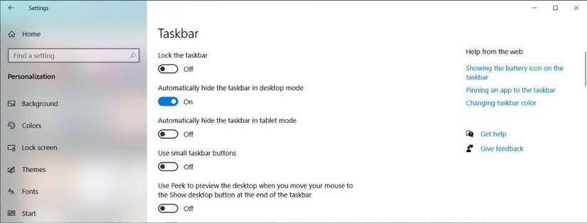 What to Do If the Windows 10 Taskbar Stops Auto-Hiding