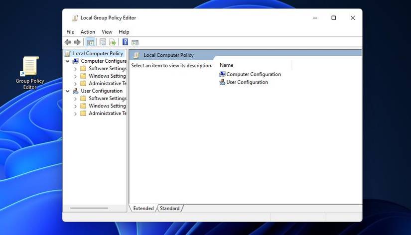 Windows Group Policy Editor screenshot hotkey settings