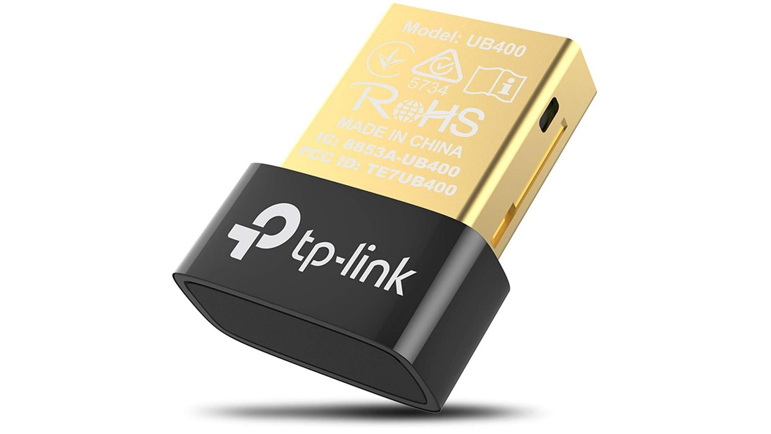black and gold tp-link ub400 bluetooth adapter
