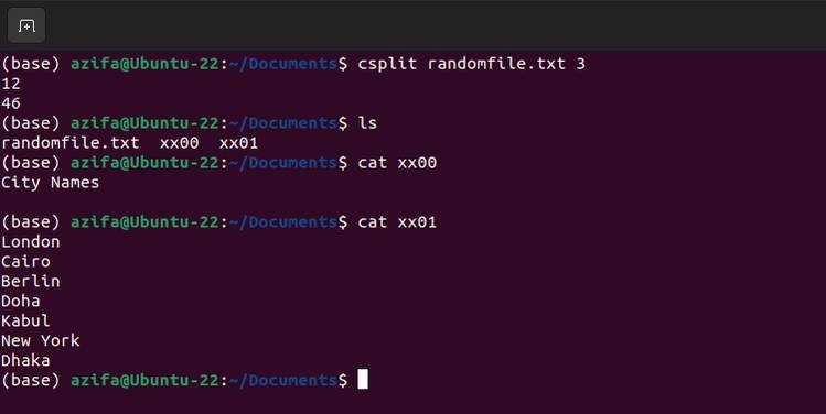 How to Use the csplit Command to Split Files on Linux