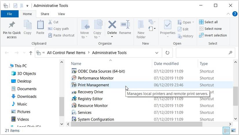 What Is the Windows Print Management Tool, and How Do You Access It?